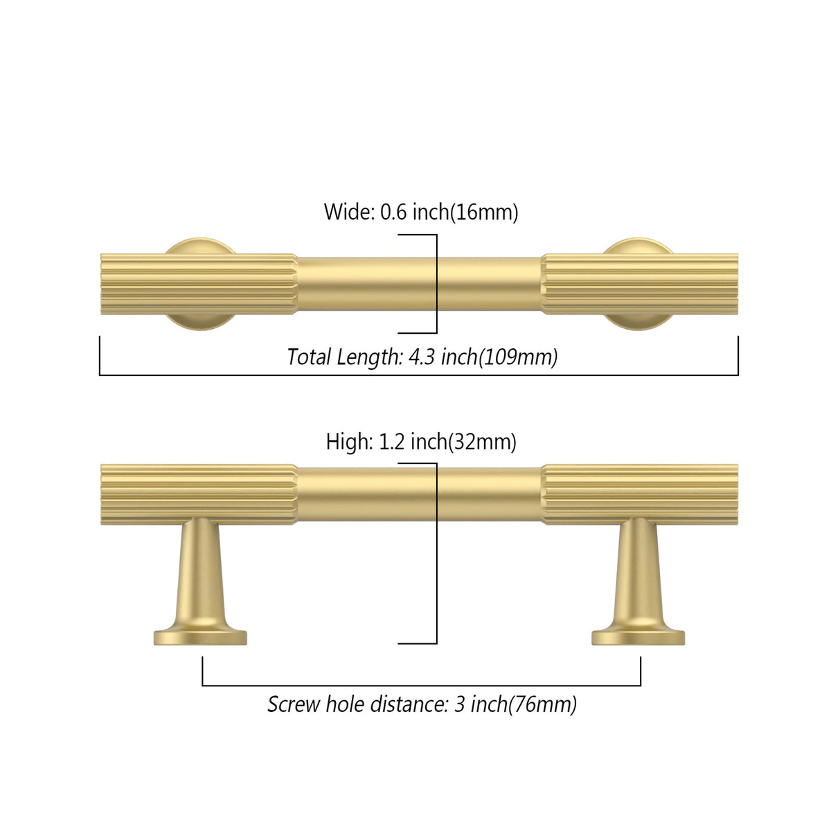 Asidrama ten-pack brushed gold pulls ideal for quick cabinet upgrades.