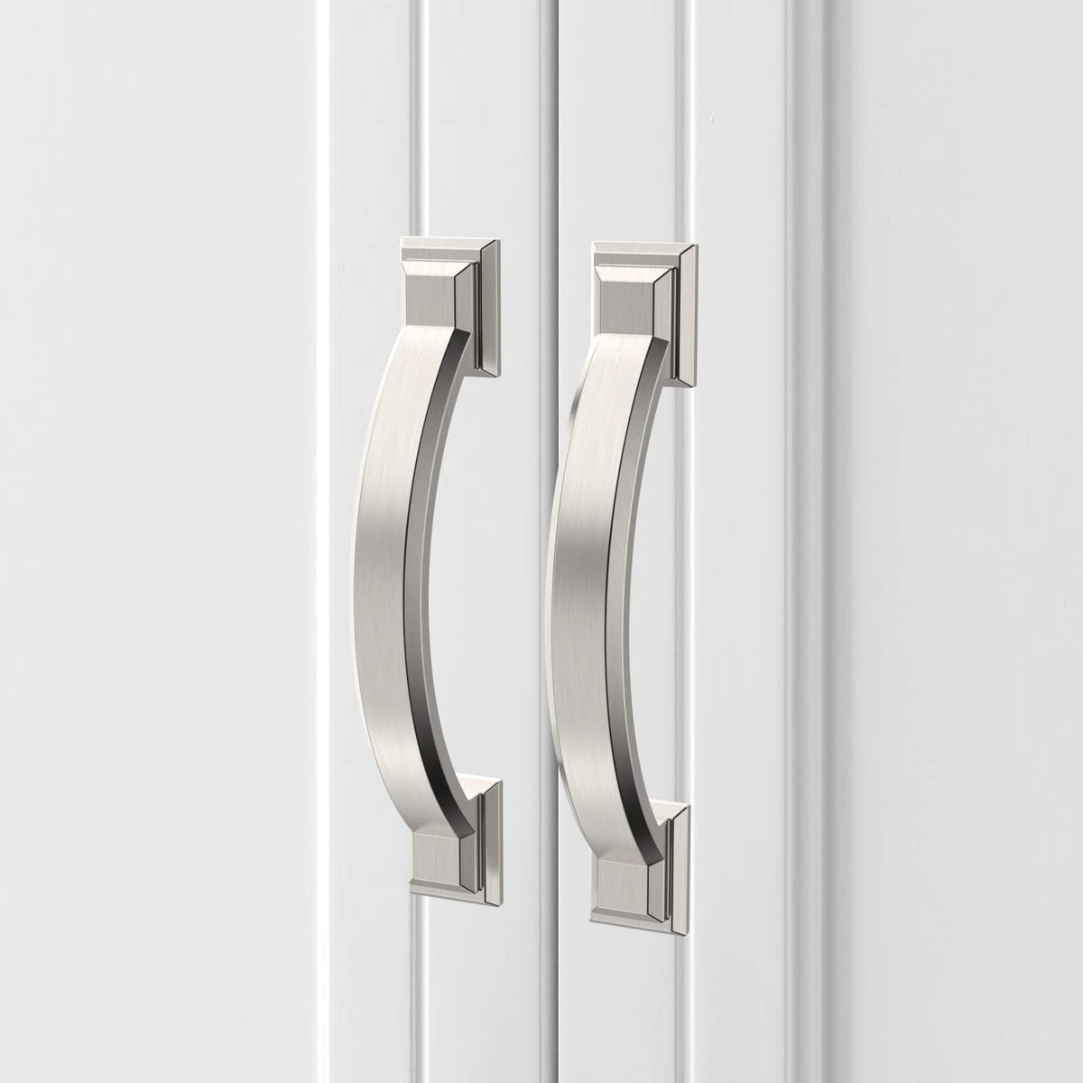 Asidrama 10-pack 3-inch brushed satin nickel cabinet handle set for quick upgrades
