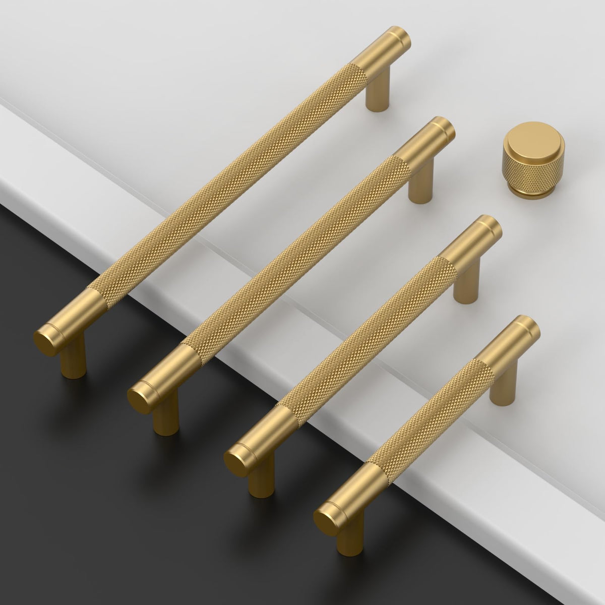 Asidrama 5-inch knurled cabinet pull ensures sturdy installation and lasting finish.