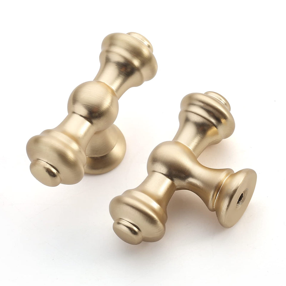 Asidrama brushed brass cabinet knob pack showcasing durable zinc alloy hardware for cabinets and drawers