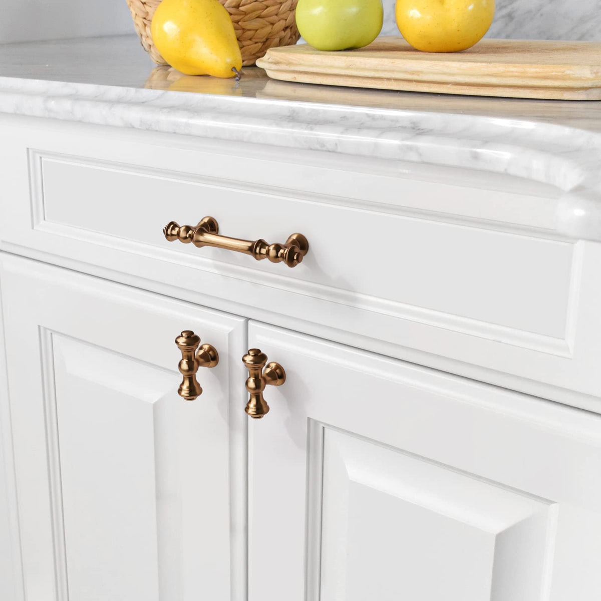 Asidrama brushed brass cabinet pull adds warm kitchen style