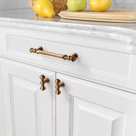 Asidrama brushed brass cabinet pulls for 5-inch drawers, durable and stylish