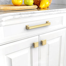 Asidrama brushed gold knob pack of ten for cabinets and drawers