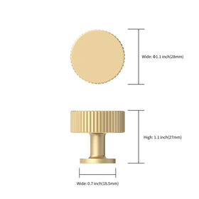 Asidrama brushed gold knob closeup highlighting the refined brushed finish for a luxe look