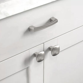 Asidrama brushed nickel drawer knob adds contemporary style to drawers.