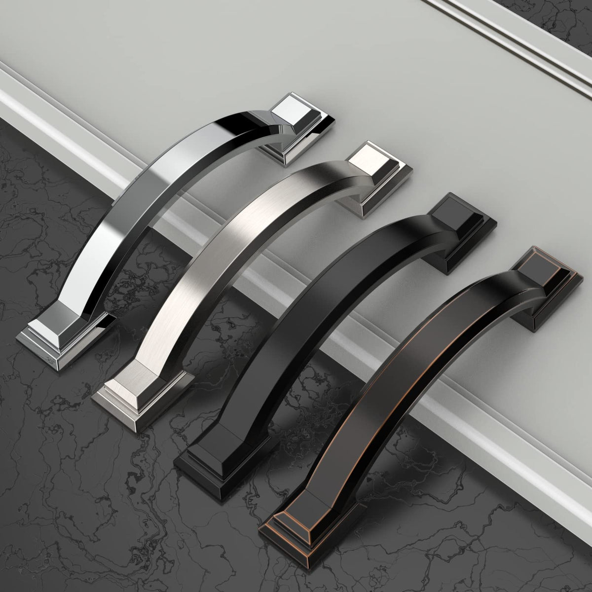 Asidrama brushed nickel drawer pull adds modern flair