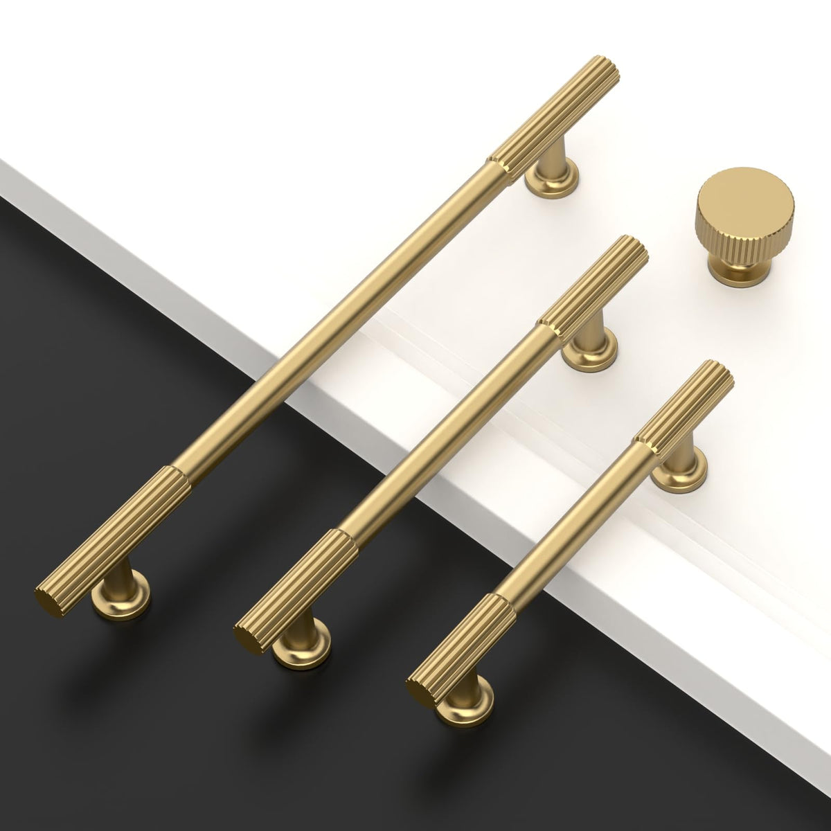 Asidrama champagne bronze cabinet knob with standard screw spacing.