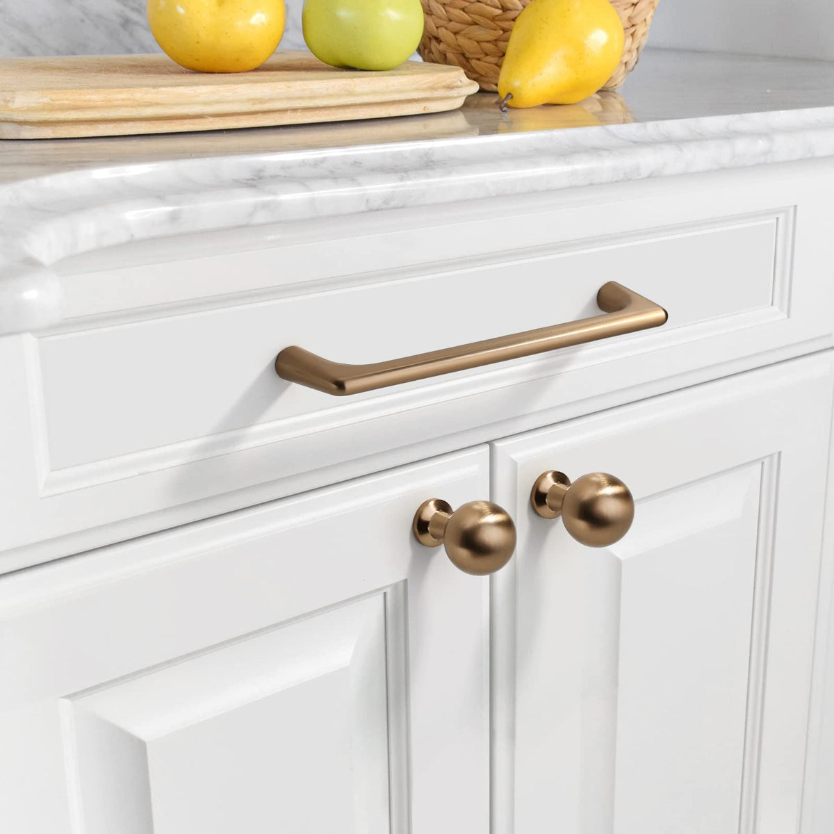 Asidrama champagne bronze cabinet-pull 5-inch enhances drawers with warm finish.