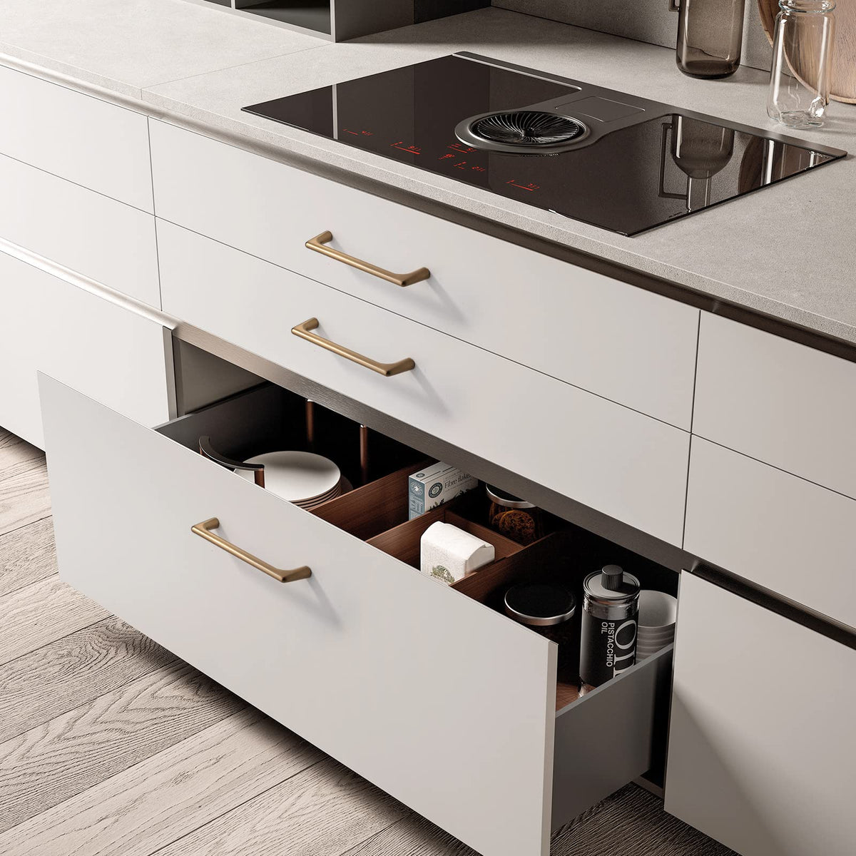 Asidrama champagne bronze cabinet-pull 5-inch pairs with traditional or modern decor.