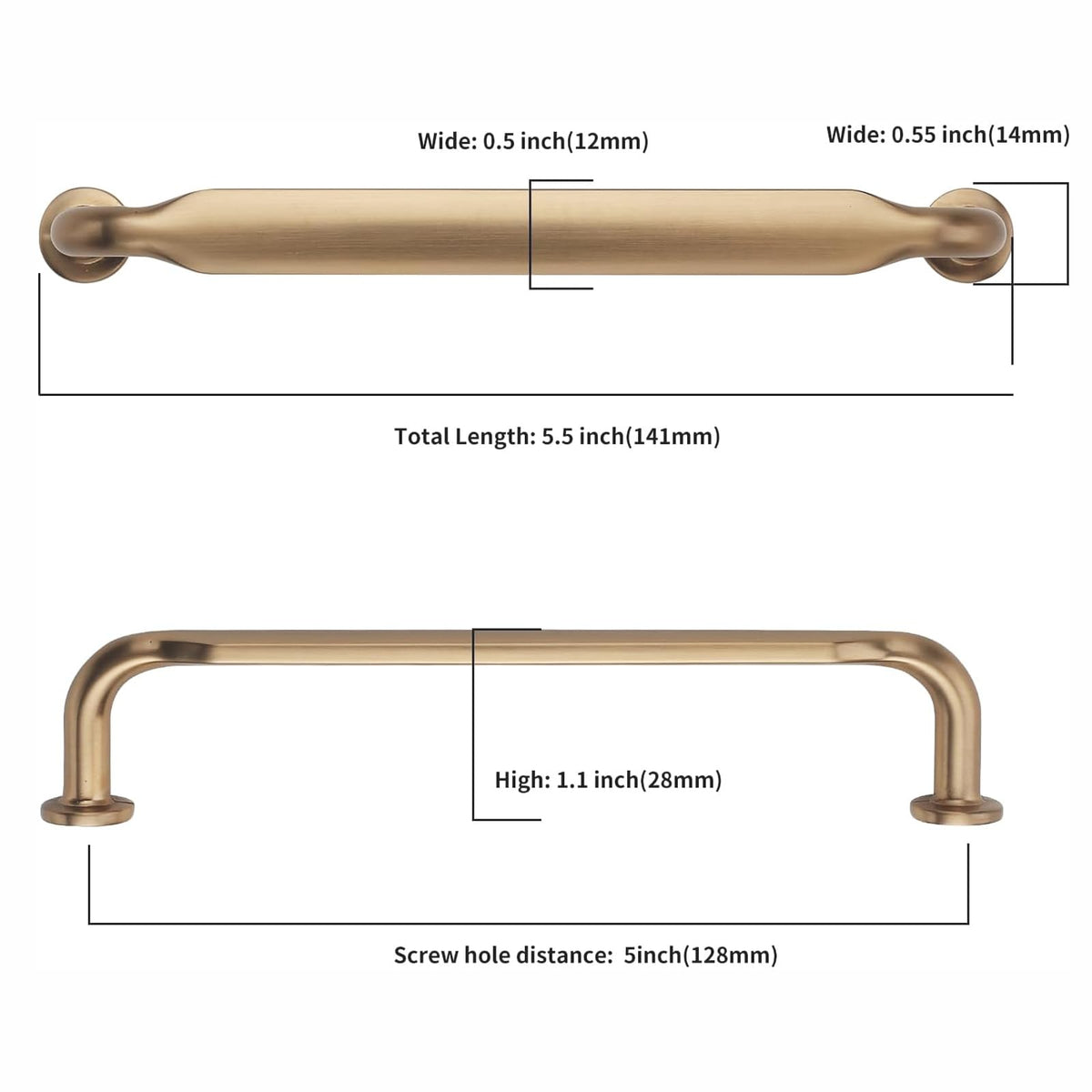 Asidrama champagne bronze finish on hardware highlights durable alloy construction for long-lasting use