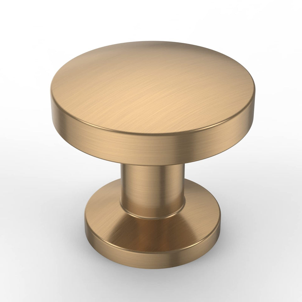 Asidrama champagne bronze kitchen knob closeup showing durable zinc hardware