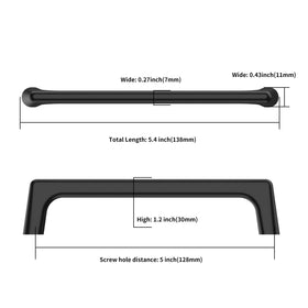 Asidrama cupboard drawer pulls in matte black for easy DIY installation