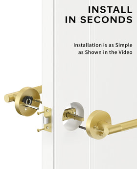Asidrama durable brass finish door knob enhances interior style.