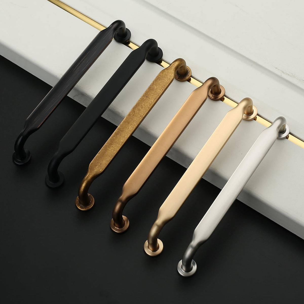 Asidrama easy-install pulls use standard screw spacing for quick DIY updates.