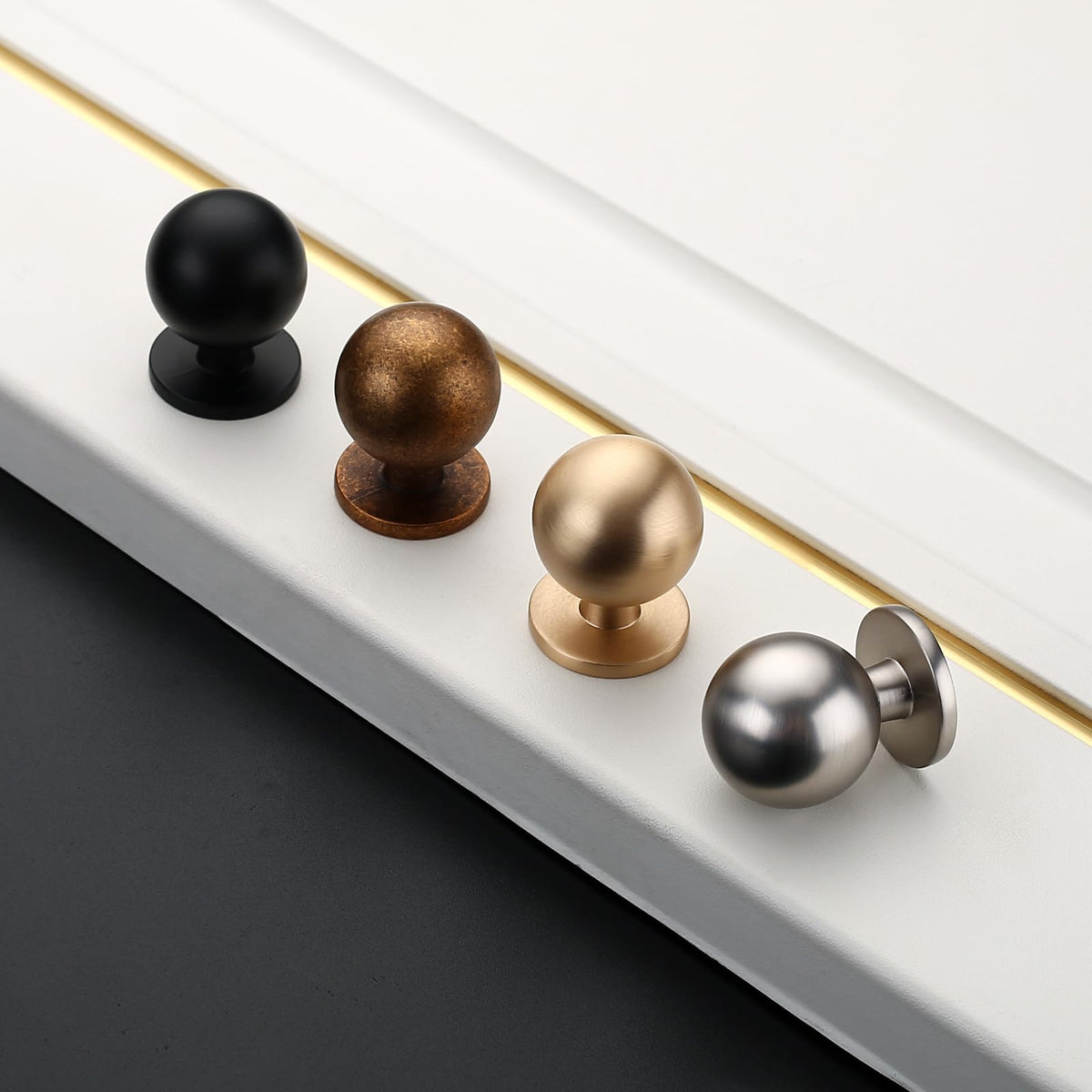 Asidrama kitchen cabinets with champagne bronze hardware elevating style