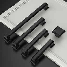 Asidrama cabinet pulls suitable for kitchen, dresser, and wardrobe applications in matte black.