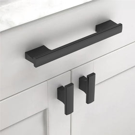 Asidrama matte black drawer knob closeup shows durable zinc alloy construction for daily use