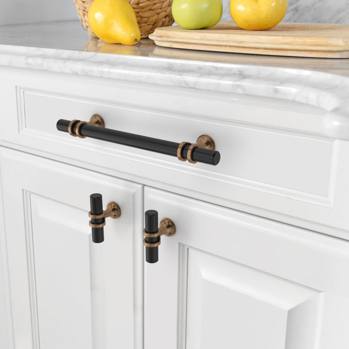 Asidrama matte black knob close-up highlighting modern style for drawers