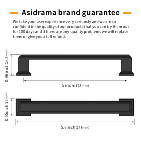 Durable metal cabinet hardware by Asidrama with a sleek matte black finish.