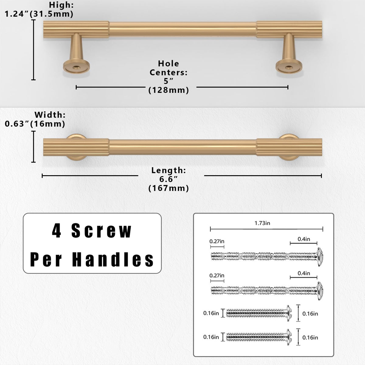 Asimerdeco champagne bronze drawer pull 5inch packaging provides protection