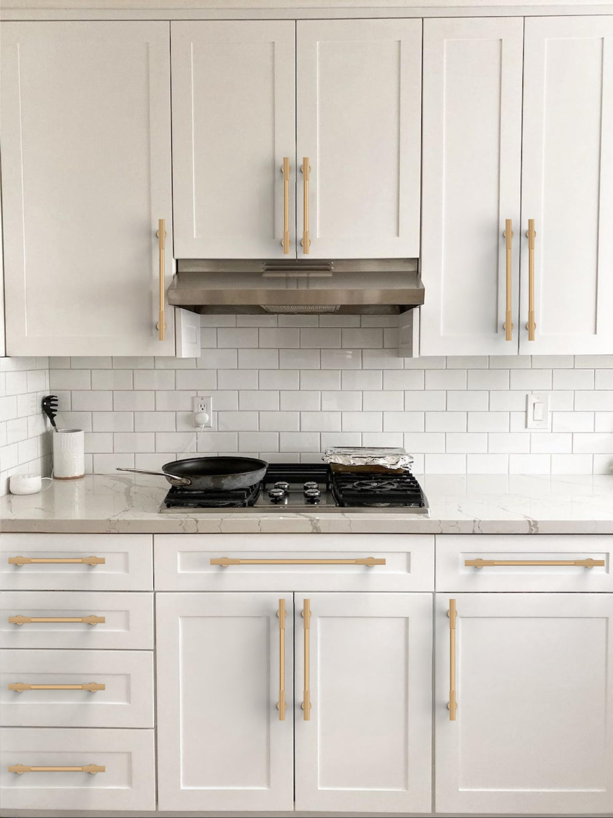Asimerdeco kitchen cabinet hardware in champagne bronze finish elevates décor