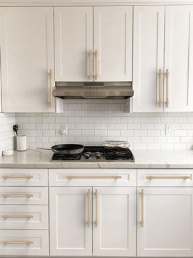 Asimerdeco kitchen cabinet hardware in champagne bronze finish elevates décor