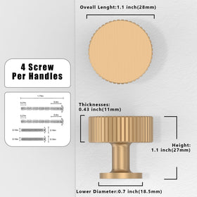 Asimerdeco round kitchen knob 28mm with comfortable grip for drawers and dressers.