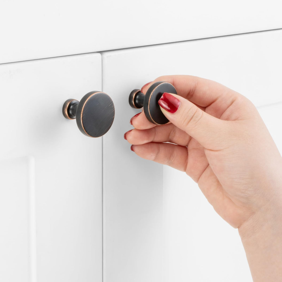 ASKANO brushed bronze round drawer knobs add timeless style and everyday reliability.