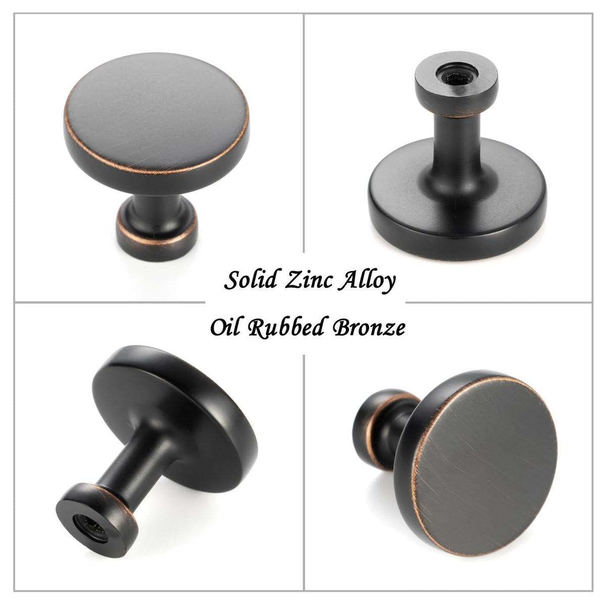 ASKANO solid metal bronze kitchen cabinet knobs with solid feel and rust resistance.