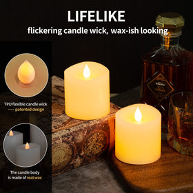 ASLDOIWEH 2AA battery candles with long-lasting glow
