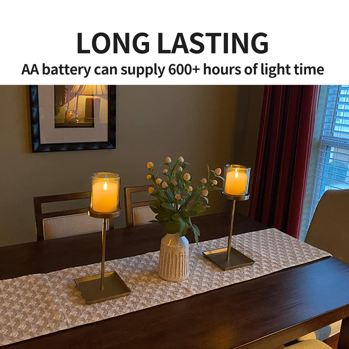 ASLDOIWEH remote-control candles placed in hard-to-reach spots
