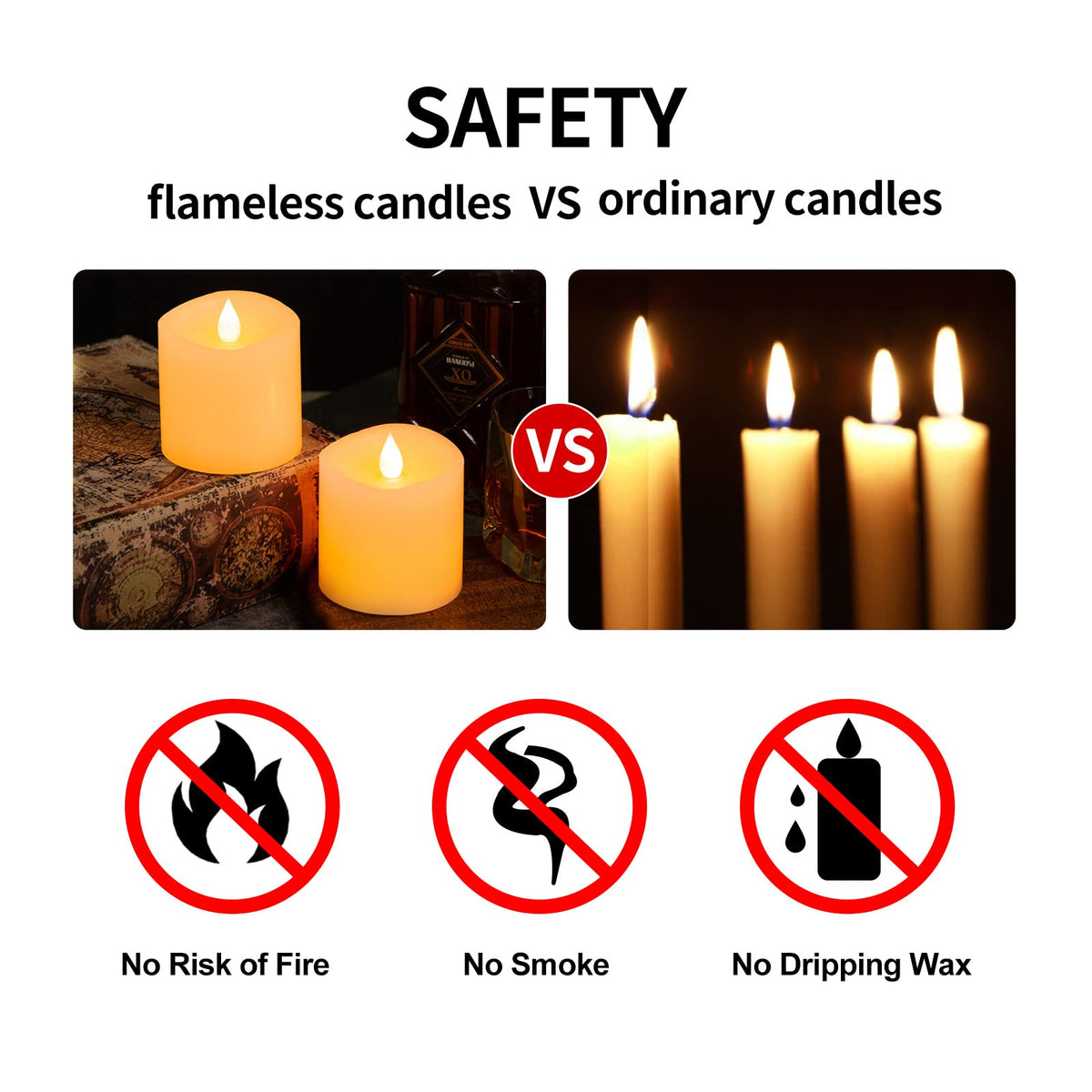 ASLDOIWEH soft silicone flame head for a safe candle look