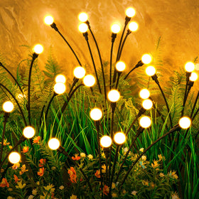 ASMAD solar firefly lights outdoor 2-pack swaying LEDs for magical evenings
