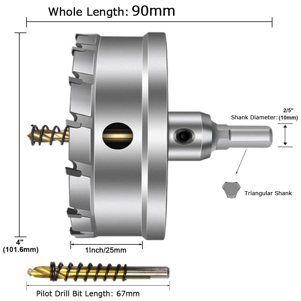 ASNOMY multipurpose carbide hole saw suitable for metal, wood, and plastics