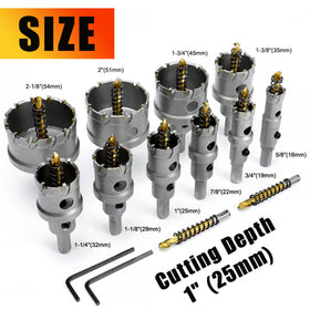 ASNOMY hole saw kit with multiple diameters for versatile drilling projects