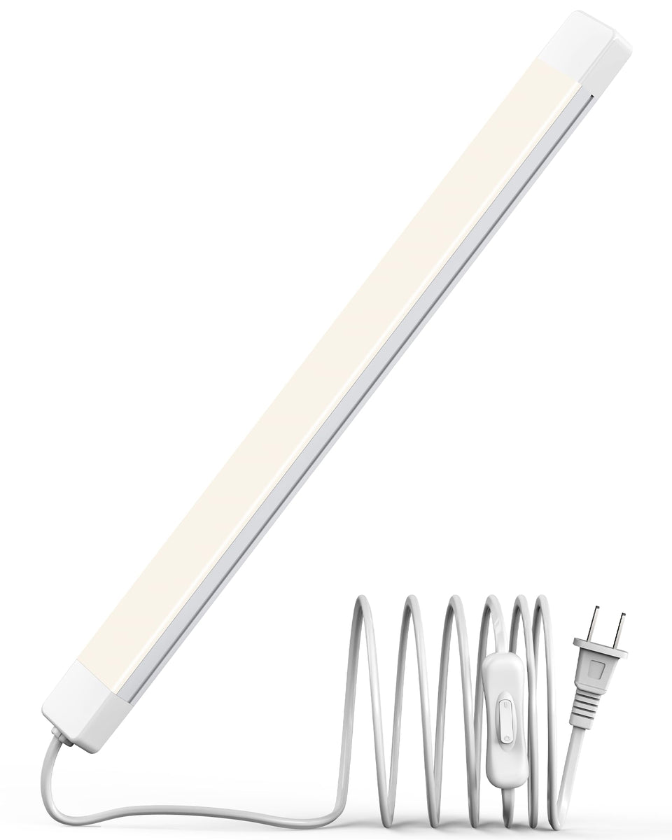 ASOKO 16-inch under-cabinet lights provide bright, even daylight for kitchen workspaces.