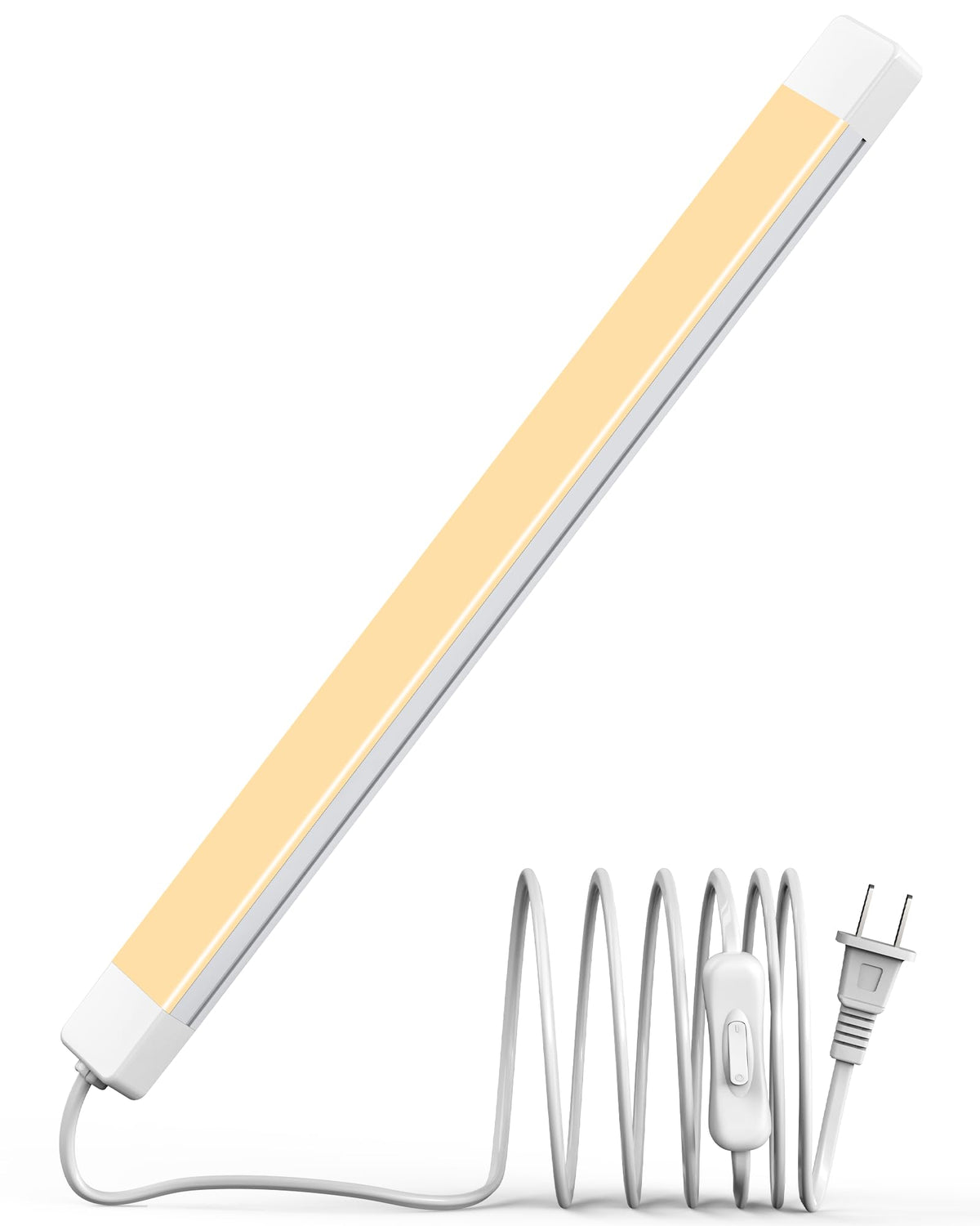 ASOKO 16-inch under cabinet light above a kitchen counter for bright, warm illumination.