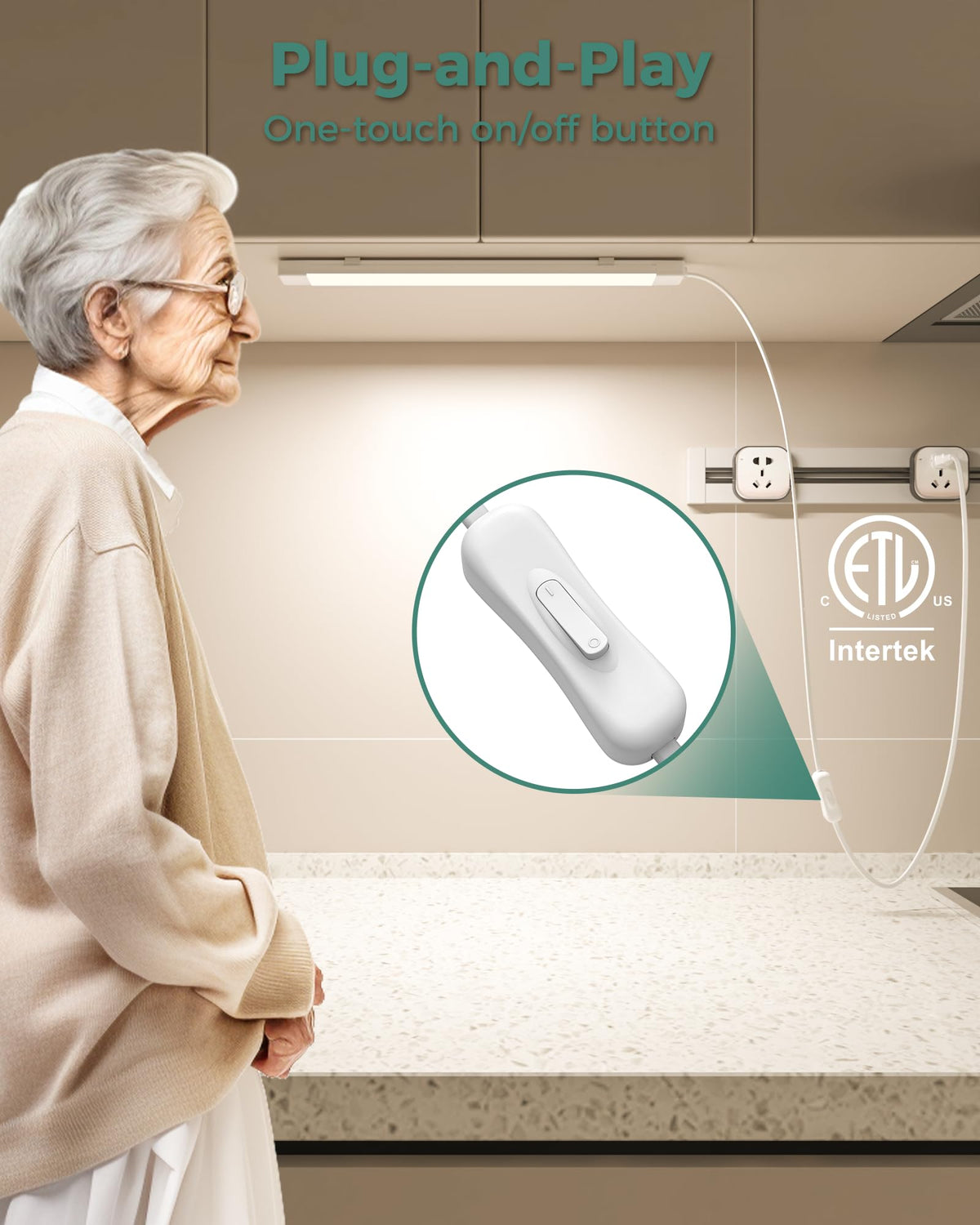 ASOKO 4500K daylight white delivers crisp task lighting for food prep.
