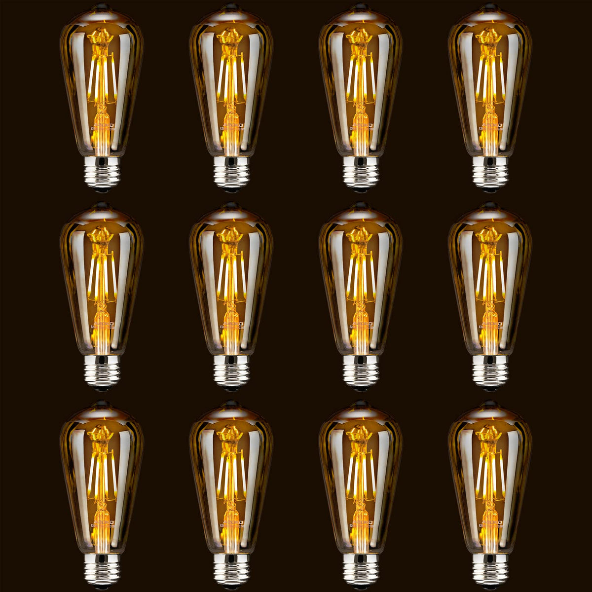 ASOKO amber glass Edison bulb with dimmable glow for cozy rooms