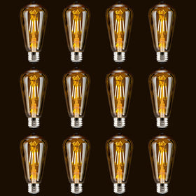 ASOKO amber glass Edison bulb with dimmable glow for cozy rooms
