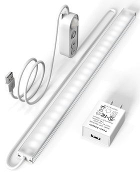 ASOKO motion sensor under-cabinet LED light with 12-inch bar for hands-free illumination.