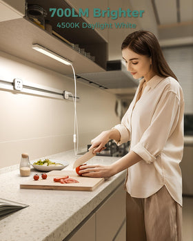 ASOKO plug-and-play light bar enables quick, tool-free installation above counters.