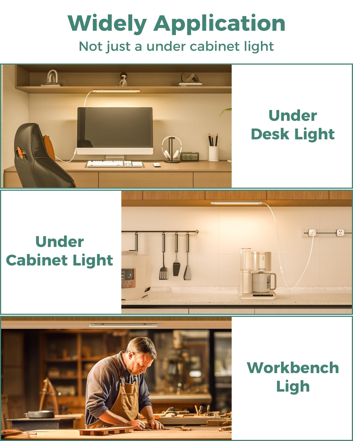 ASOKO safety-certified LED bar designed for durable kitchen or workbench use.