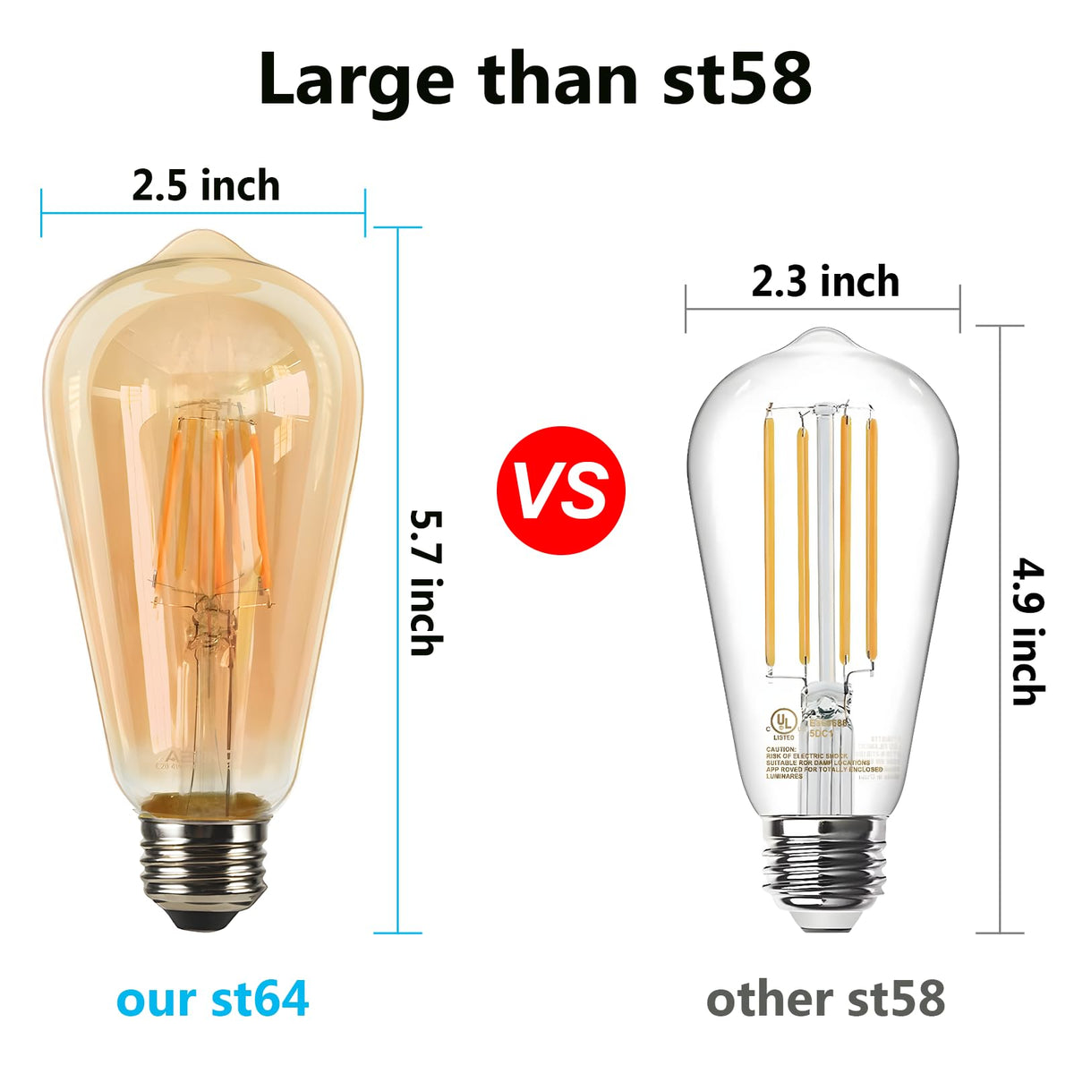 ASOKO vintage Edison bulb with squarrel cage filament adds character to spaces