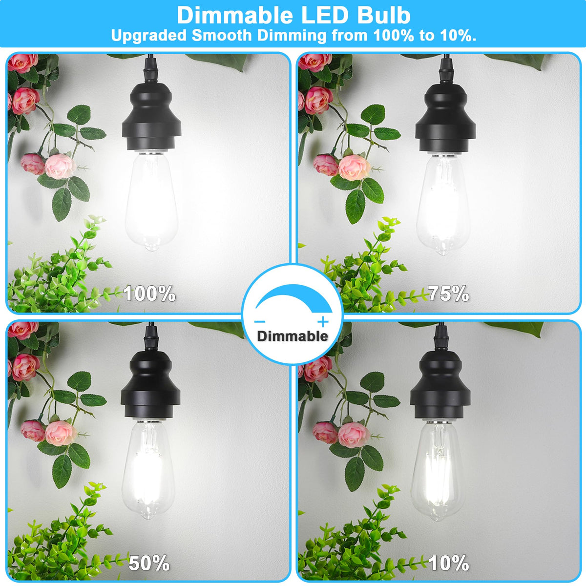 ASOMST 6W LED Edison bulb offers instant-on 850 lumens