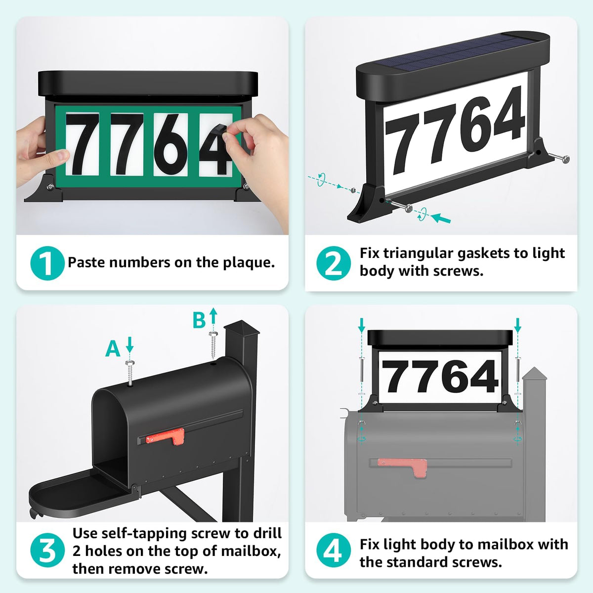 ASOMST outdoor-ready address sign keeps numbers visible year-round.