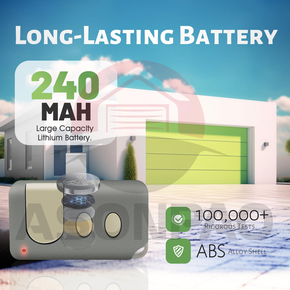 ASONPAO 2 remote features a durable battery for long-term use.