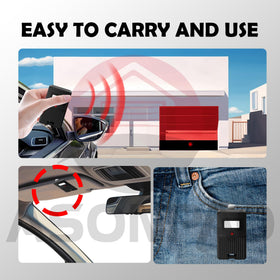 ASONPAO Delta 3 remote compact design emphasizes portable convenience.