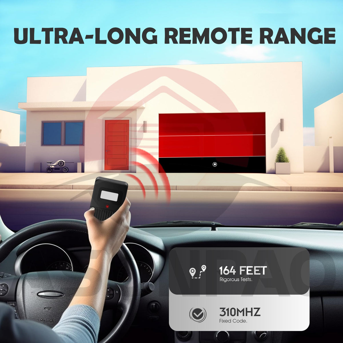 ASONPAO Delta 3 remote visor-clip mounting for hands-free car access.
