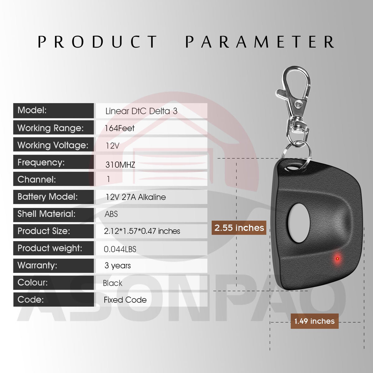 ASONPAO FCC-certified remote designed to meet strict standards.